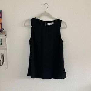 Women's Structured Minimalist Tank Top Black Size 2